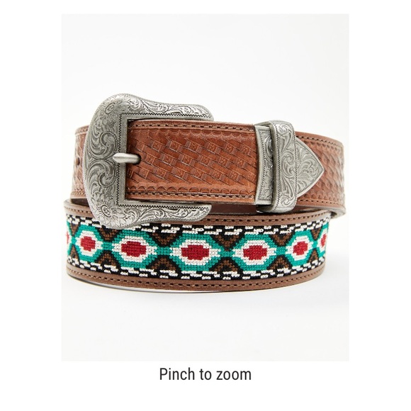 Cody James Men’s Mexican Flag Strap Leather Belt - Picture 1 of 6